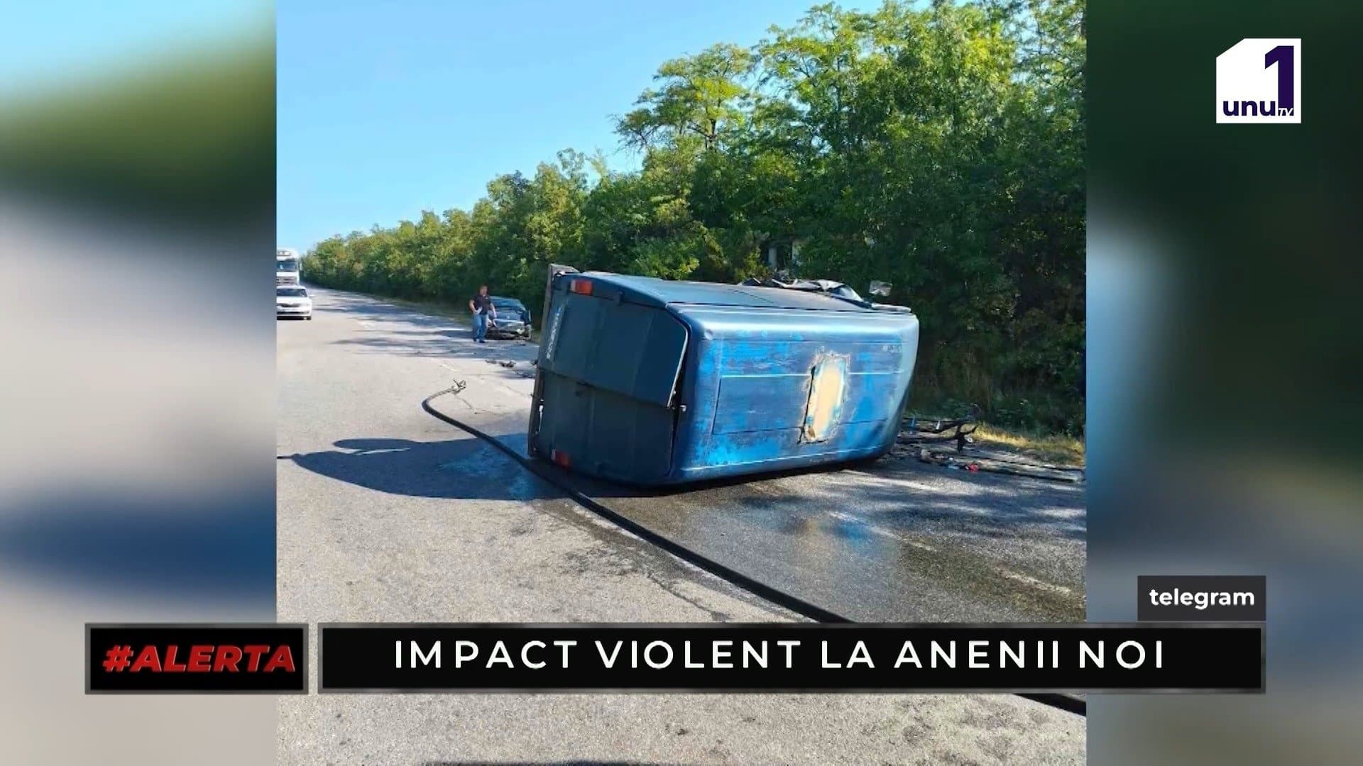 ALERTA: Impact violent în această dimineață la Anenii Noi. Un microbuz s-a răsturnat pe șosea /28.08.2026